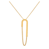 18K Gold Pendant with Decision Success Geometric Design