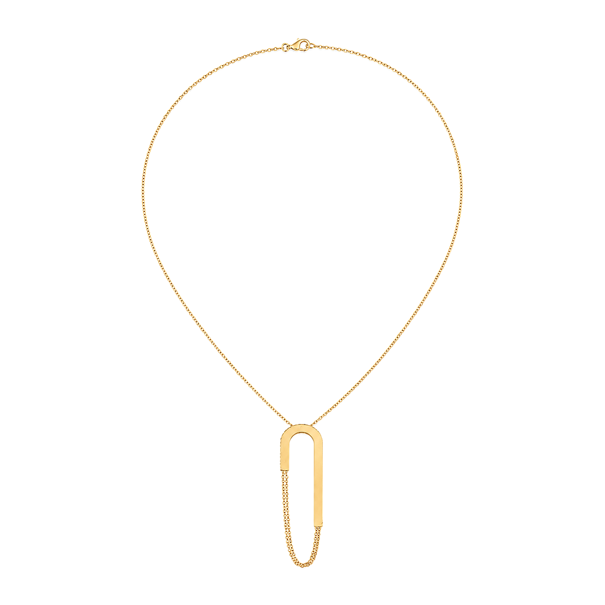 18K Gold Pendant with Decision Success Geometric Design