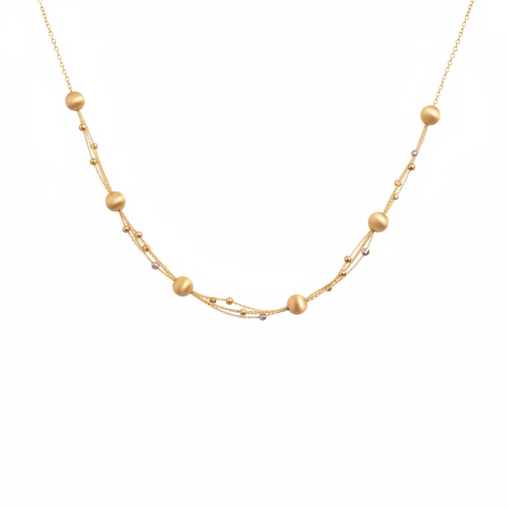 18K Gold Suhail Pendant with Assorted Beads Design
