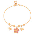 18K GoldKids Bracelet with Floral Butterfly Design