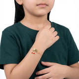 18K Gold Kids Chain Bracelet Cherry Design