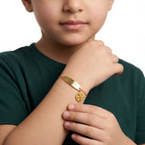 انسيال للأطفال من الذهب عيار 18 بتصميم قفل على شكل قلب