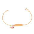 18K Gold Kids Chain Bracelet with Dolphin Design in Colorful
