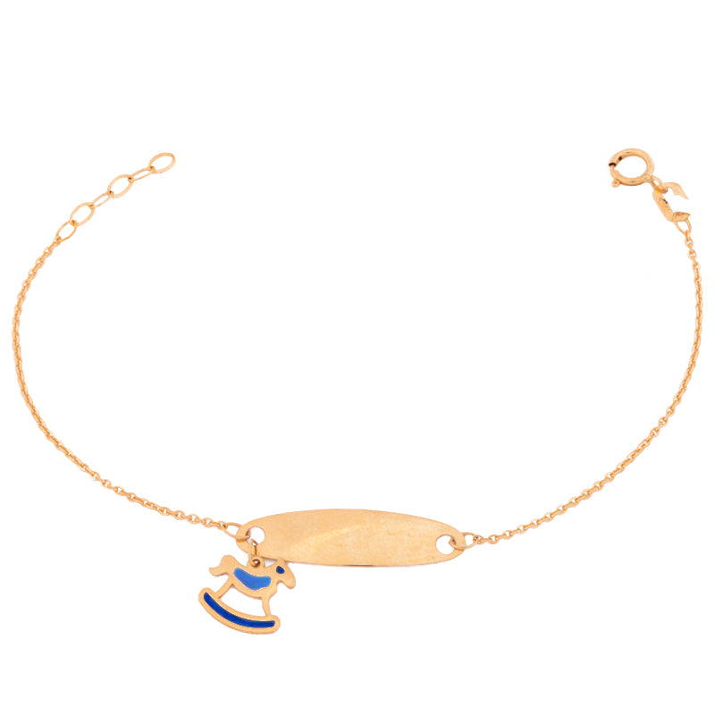 18K GoldKids Bracelet with Horse Design