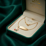 18K Gold Chain Bracelet with Spring Blossom Design