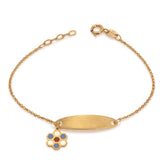 18K Gold Kids Chain Bracelet    with sky charm