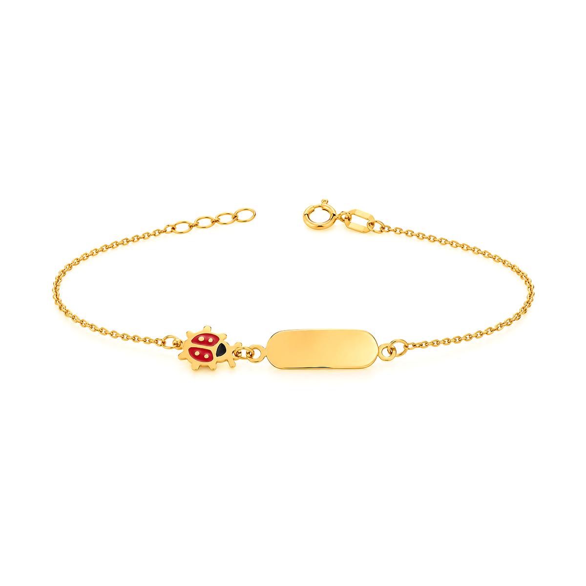 18K Gold Kids Chain Bracelet Bee Design