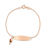 18K GoldKids Bracelet with Ice Cream Design