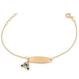 18K GoldKids Bracelet with Teddy Bear Design