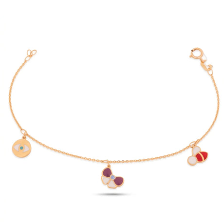 18K Gold Children's Bracelet Butterfly