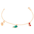 18K GoldKids Bracelet with Colorful Charms