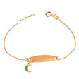 18K Gold Kids Chain Bracelet with Crescent Blessings Design