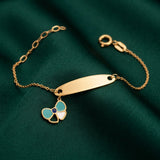 18K Gold Children's Bracelet Featuring Bow Motif