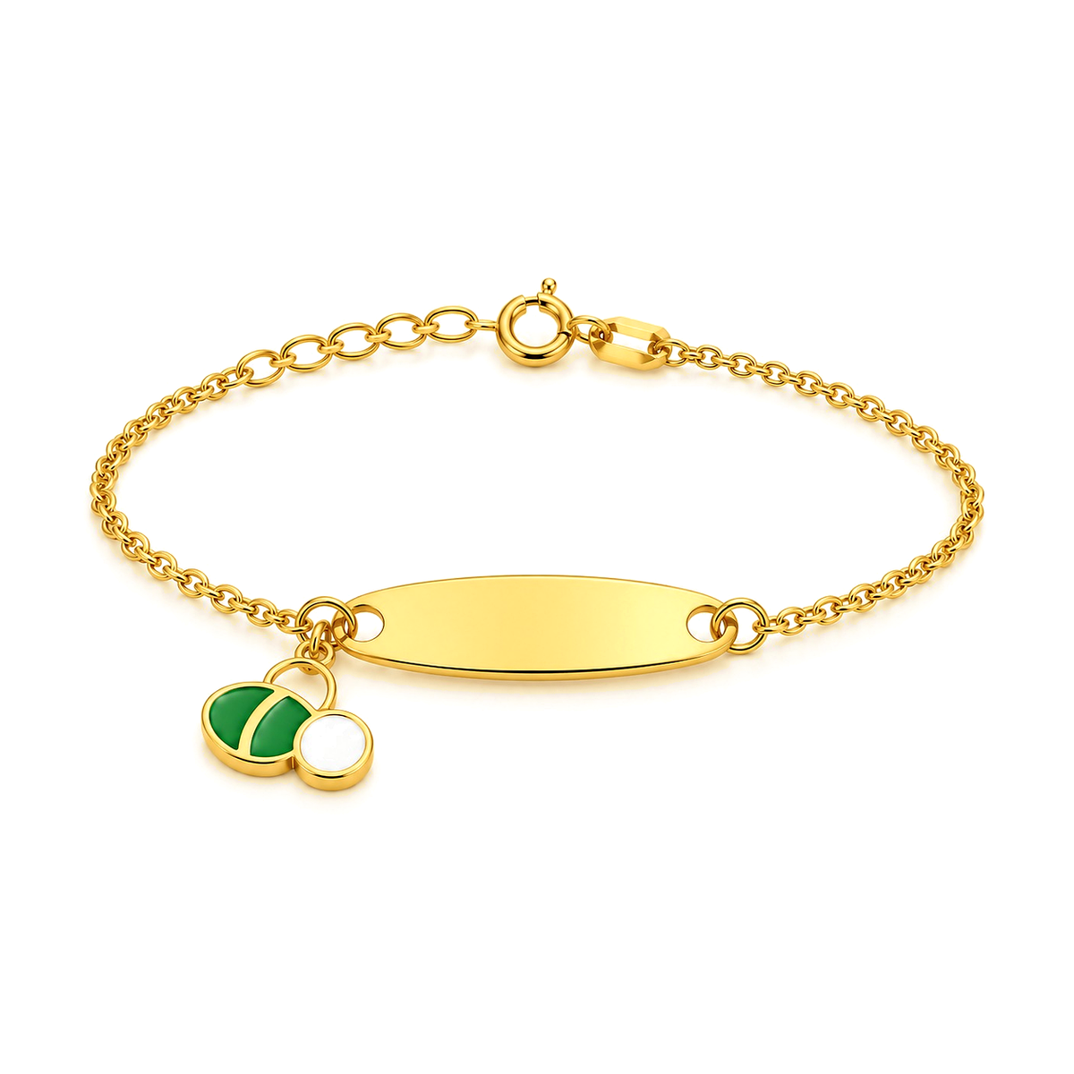 18K Gold Kids Chain Bracelet Bee Design