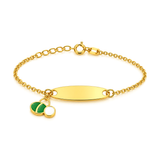 18K Gold Kids Chain Bracelet Bee Design
