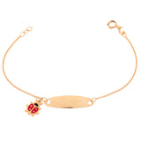 18k gold happy ladybug bracelet