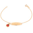18K Gold Kids Chain Bracelet with Ladybug Design
