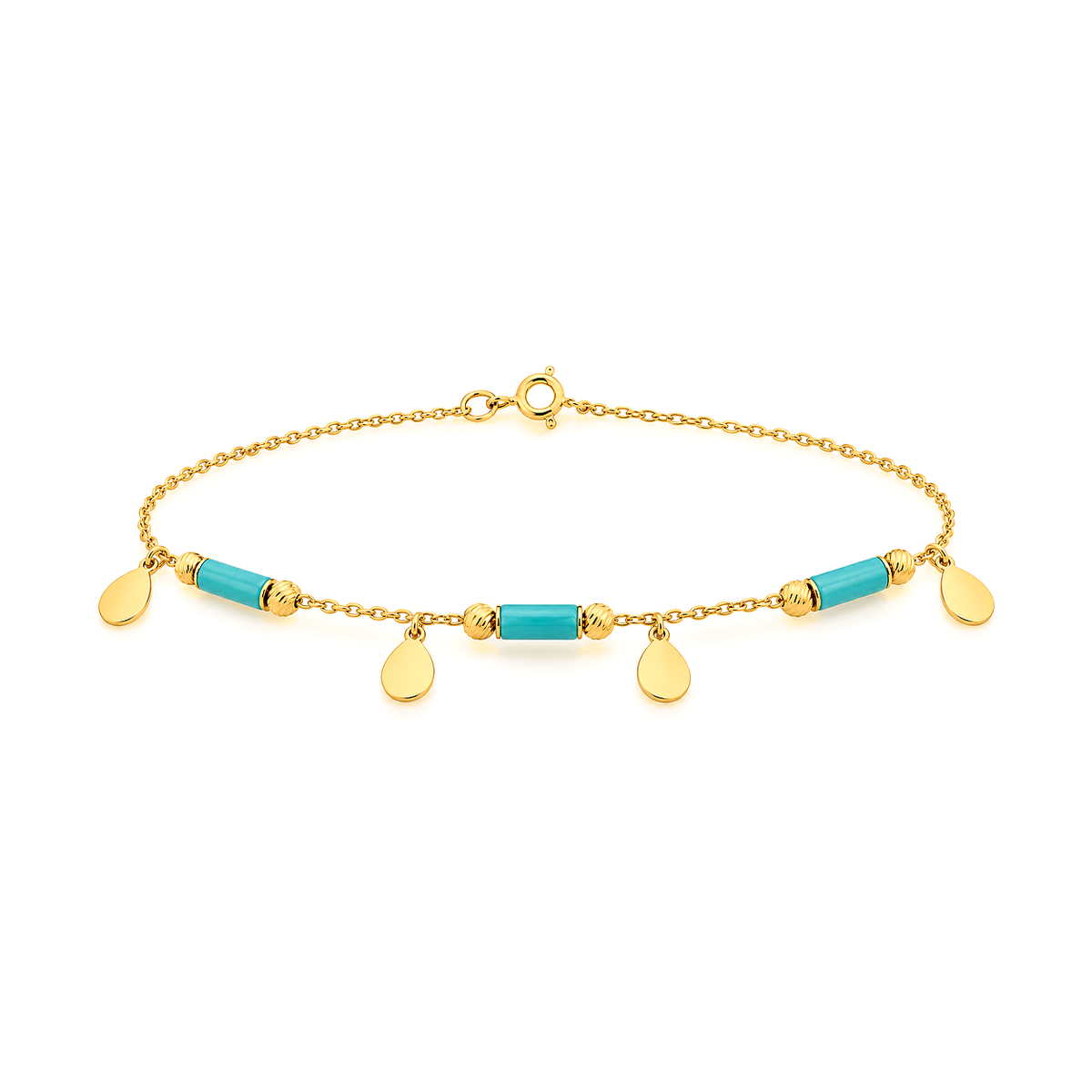 18K Chain Bracelet Colorful Design