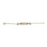 18K Chain Bracelet    with Paths Happiness Design