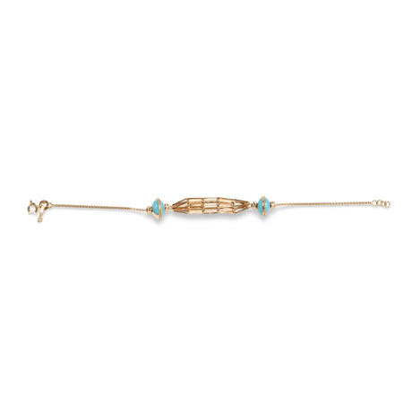 18K Chain Bracelet with Paths Happiness Design