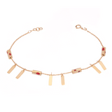 18K Gold Bracelet with Geometric Dangling Design