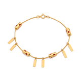 18K Chain Bracelet with Geometric Design