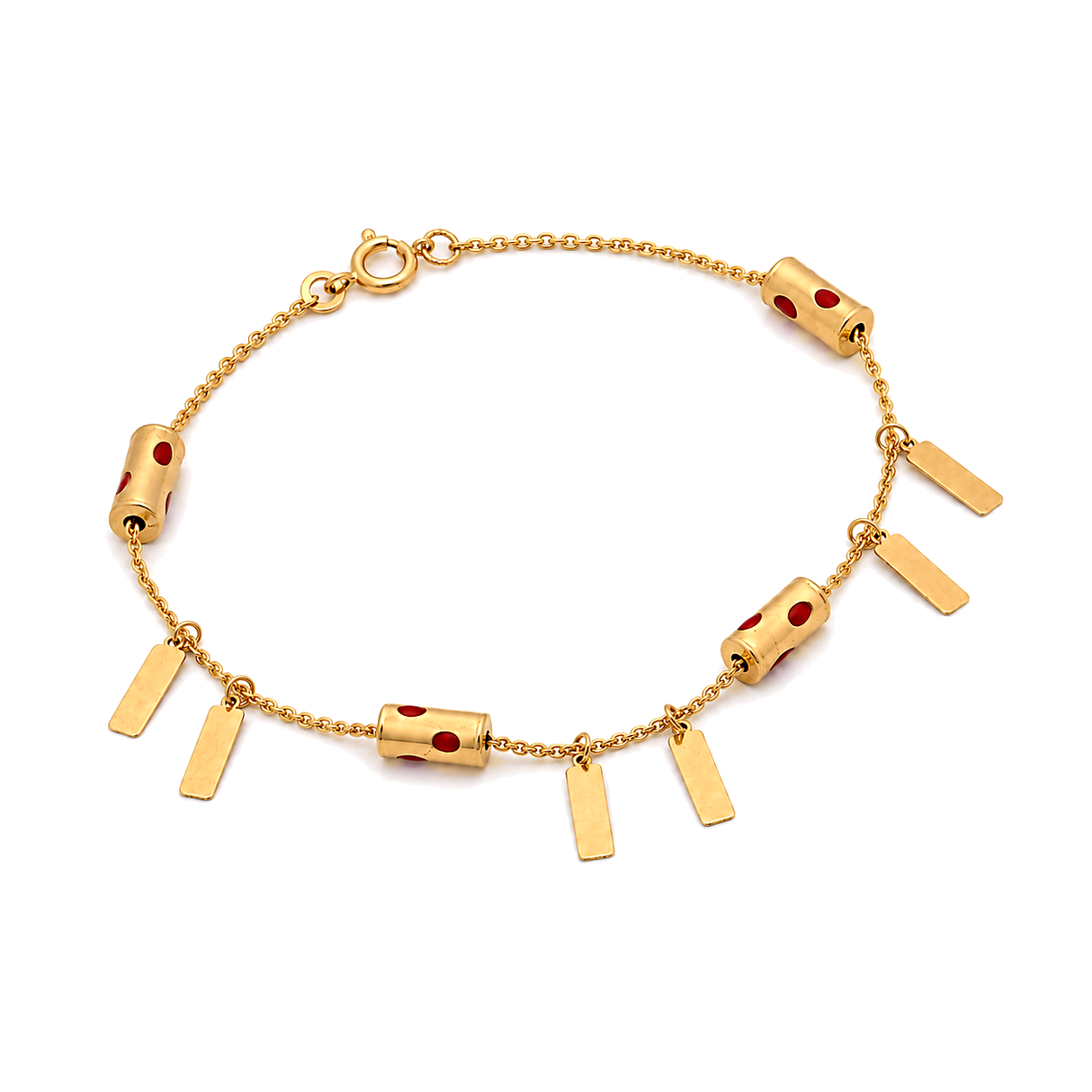 18K Chain Bracelet with Geometric Design