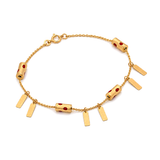 18K Chain Bracelet with Geometric Design