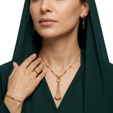 طقم  ذهب عيار 21 الكرات المتدلية