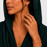طقم عيار 21 كرات الذهب المتدلية