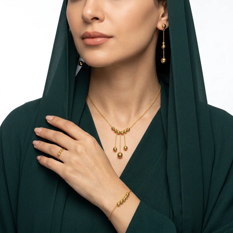 طقم ذهب عيار 21 كرات الذهب المتدلية