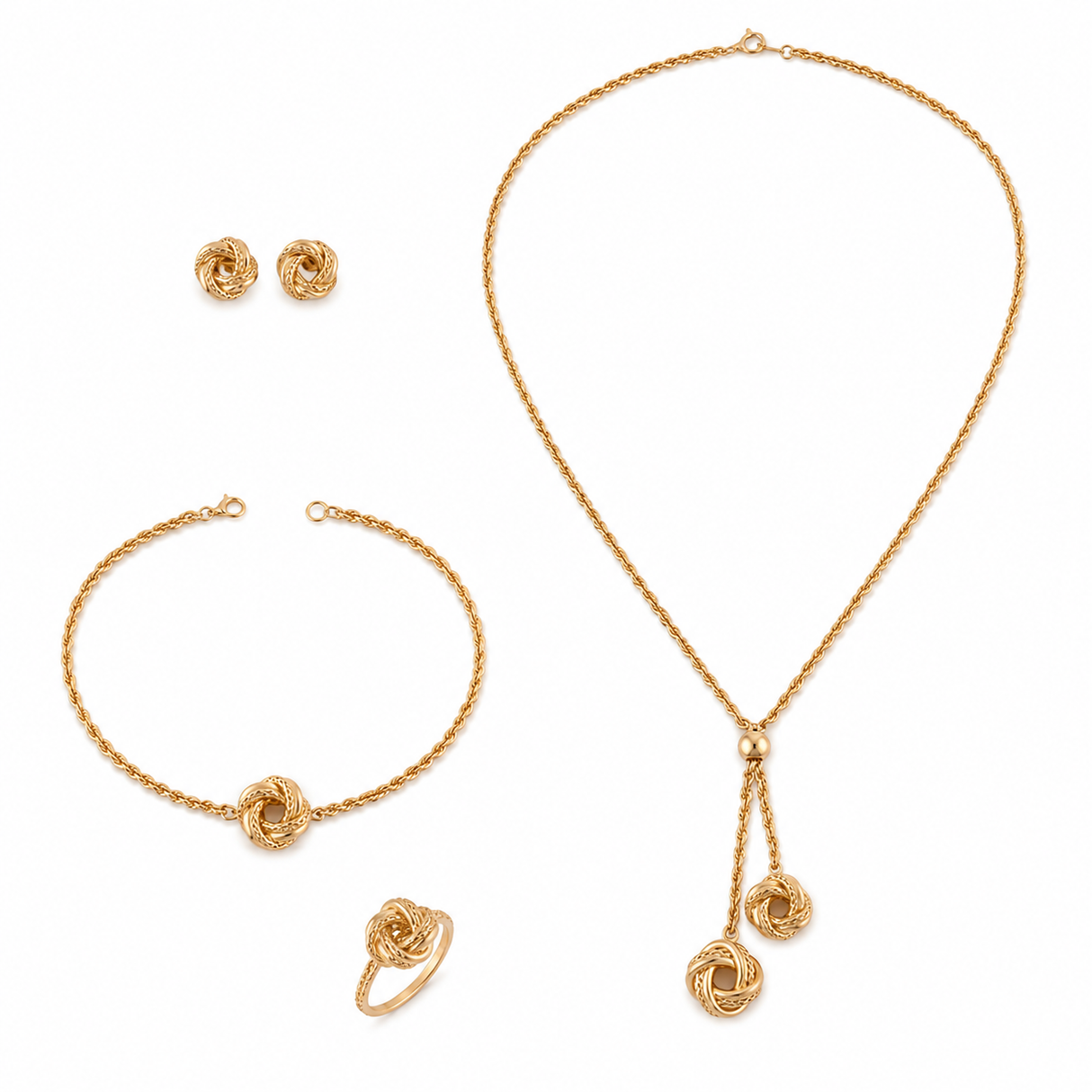 18K Gold Set interlocking 