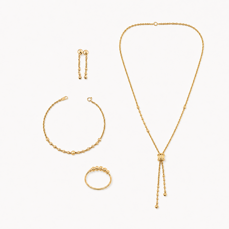 18K gold ball set