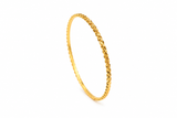 21K Gold Bangle with Sparkling Star Design