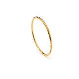 21K Gold Bangle with Slim Decorative Design