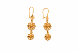 21K Gold Earring With flower Design