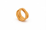 21K Gold Ring With interlocking Design