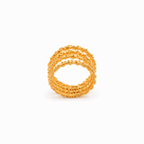 21K gold ring Twisted Maramy