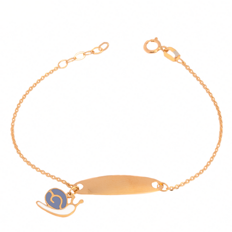 18k gold snail bracelet