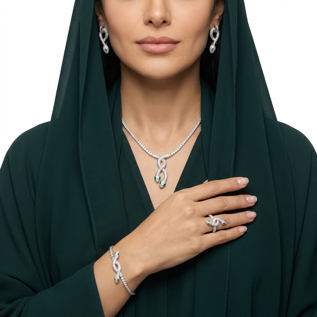 طقم ذهب عيار 18 سابانا