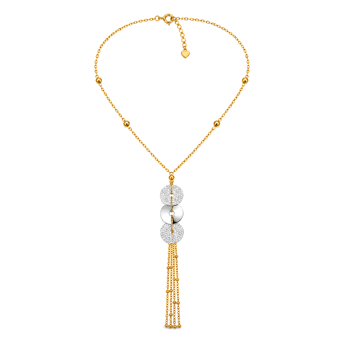 18K Gold Set with Bisan Interlocking Leaf Pendants