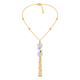 18K Gold Set with Bisan Interlocking Leaf Pendants