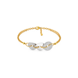 18K Gold Set with Bisan Interlocking Leaf Pendants