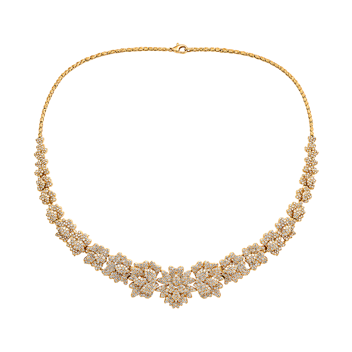 18K Gold Sunflower Set with Harmonious Floral Engravings