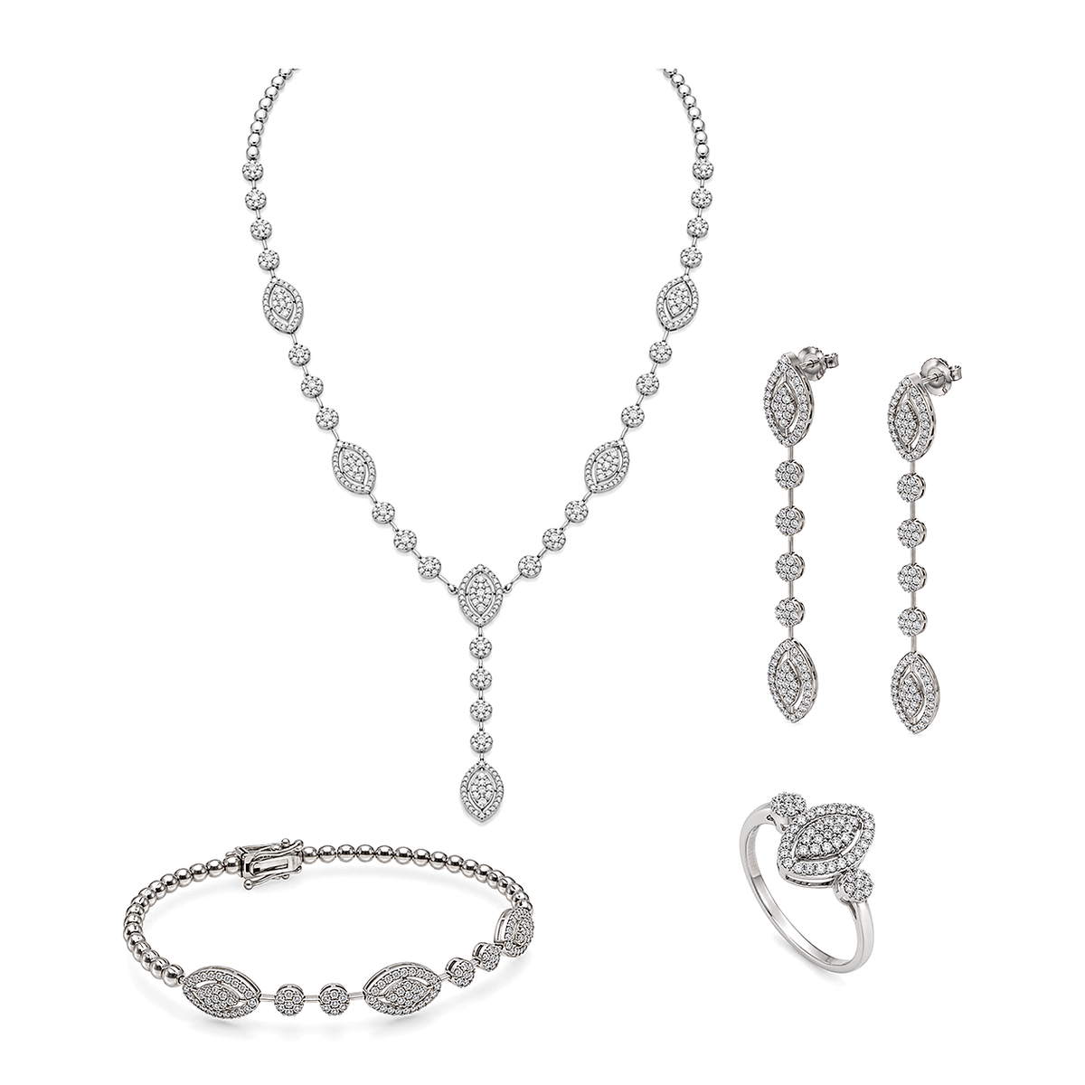 18K White Gold Set with Ilgar Design