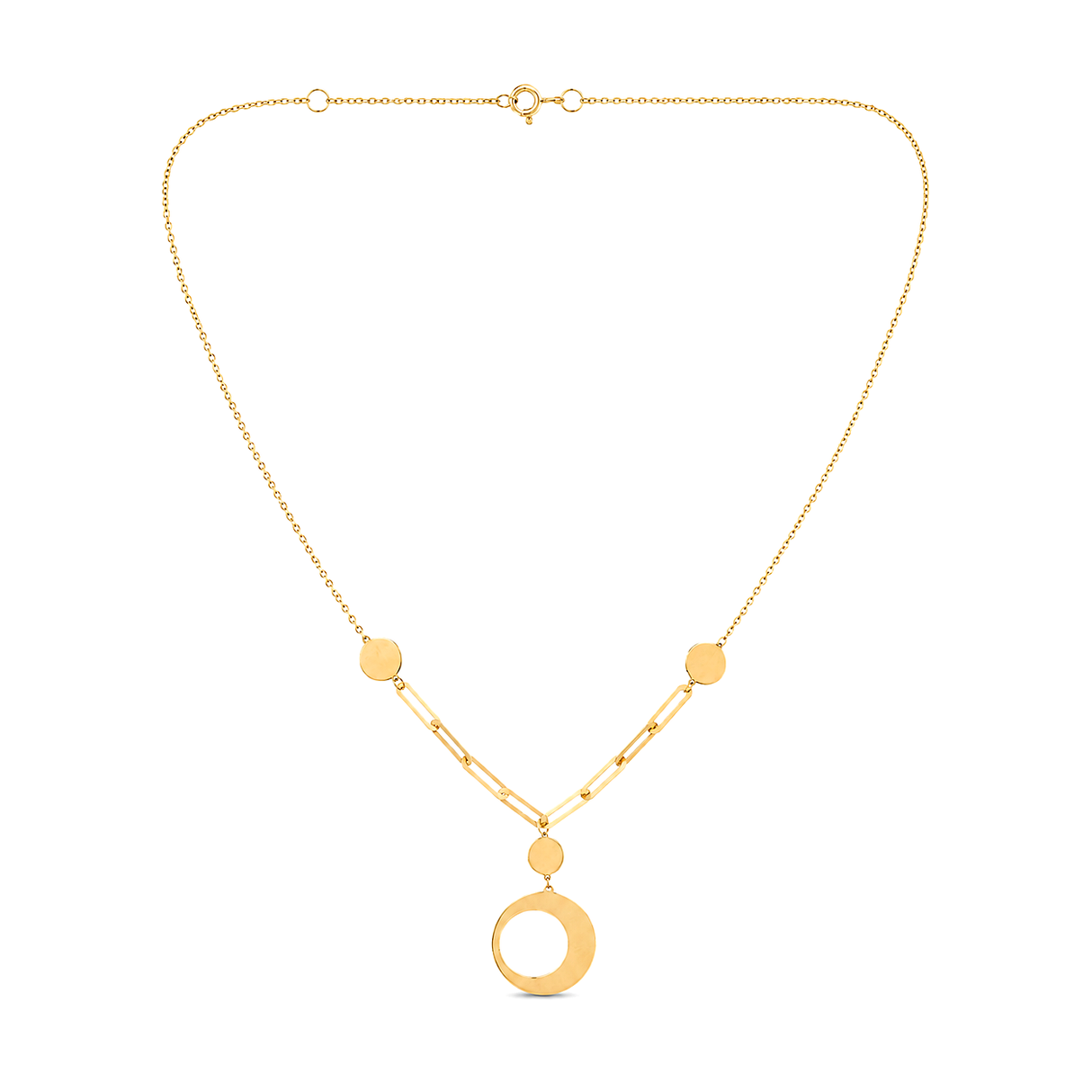 18K Gold Eclipse Set with Contemporary Geometric Design