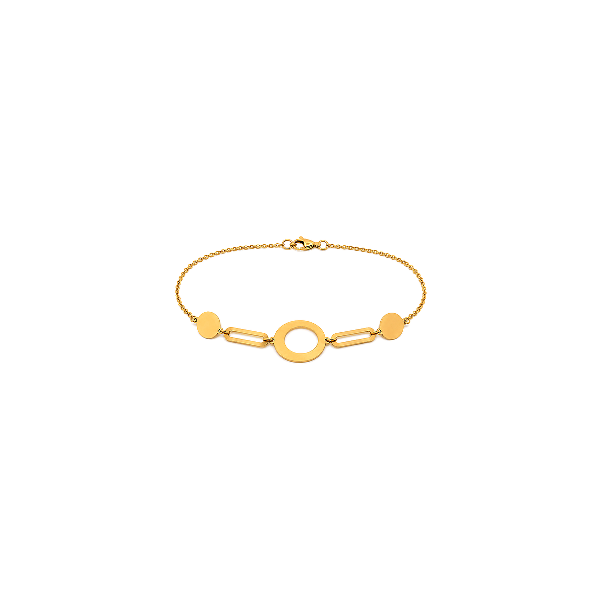 18K Gold Eclipse Set with Contemporary Geometric Design