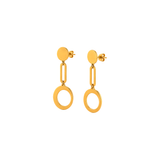 18K Gold Eclipse Set with Contemporary Geometric Design