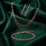 18K Gold Half Set with Triple-Layer Design