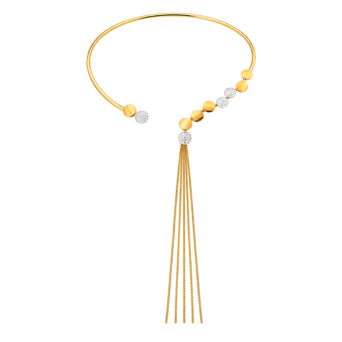 18K Gold Half Set with Graduated Circles Design